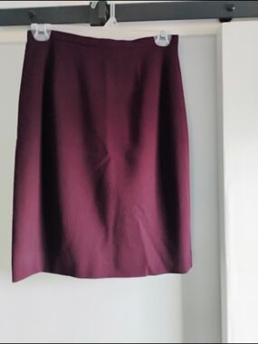 Ann Taylor Wool Burgundy Suit Skirt